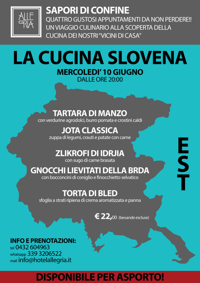 (Italiano) Sapori di Confine – La Cucina Slovena – 10 Giugno 2020